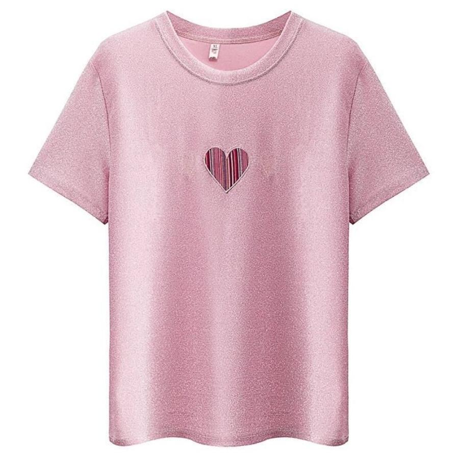 大きいサイズ レディース ｔシャツ ハート キラキラ オシャレ かわいい M 4xl Ll 2l 3l 4l 5l 6l 春夏 Ptp 0062 A Puni Masyu Mon Cheri 通販 Yahoo ショッピング