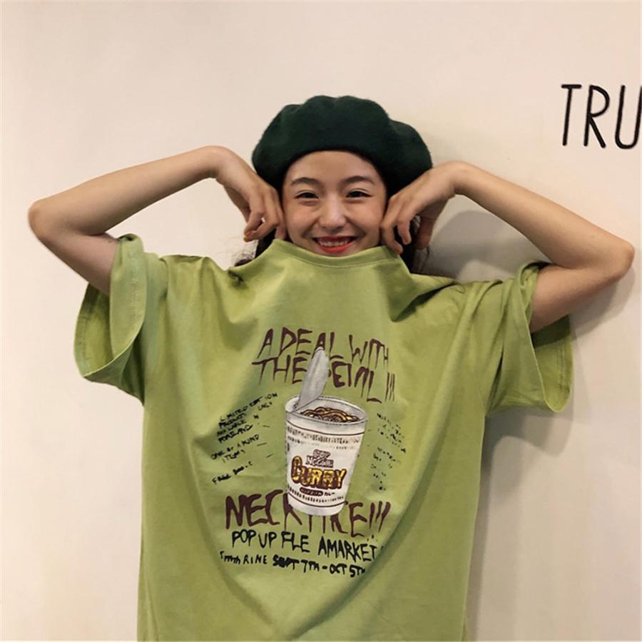 大きいサイズ レディース Tシャツ カップラーメン ゆったり ワイド 
