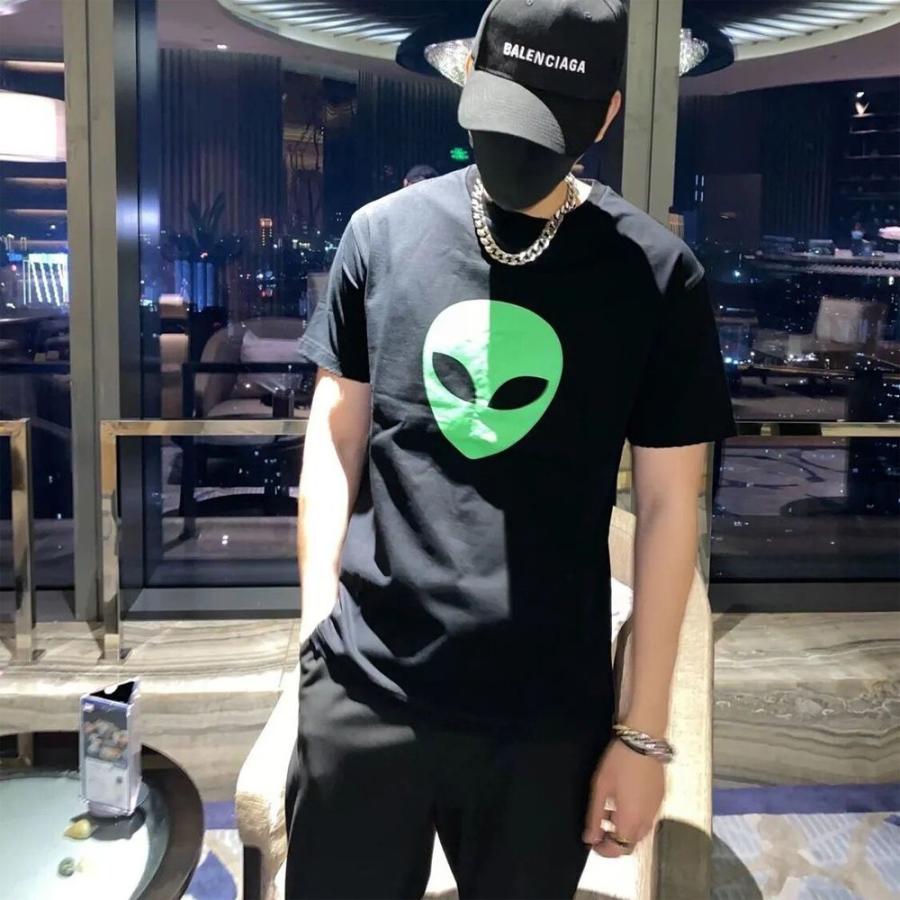 大きいサイズ レディース メンズ Tシャツ 宇宙人 火星人 ゆったり