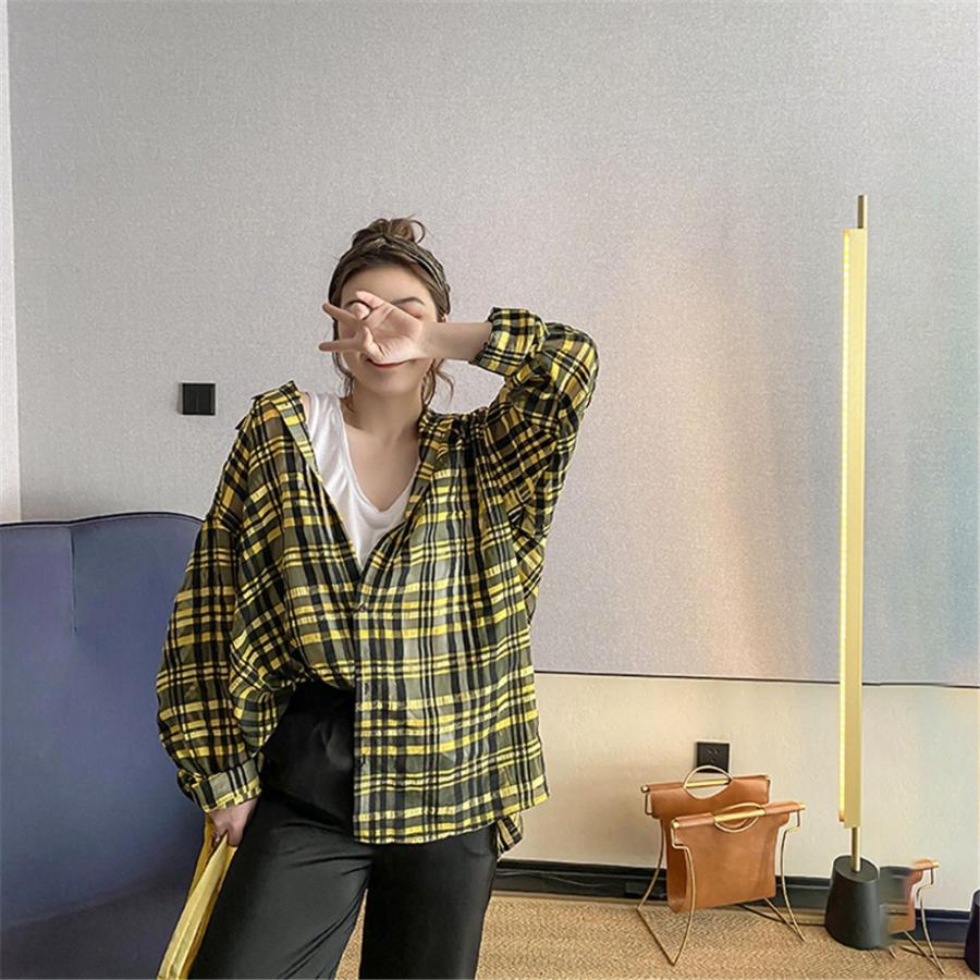 大きいサイズ  レディース 格子 ワイシャツ S〜3XL LL 2L 3L 4L 春秋冬 トップス 長袖 シャツ 大きいサイズ レディース 格子 ワイシャツ S〜3XL LL 2L 3L 4L