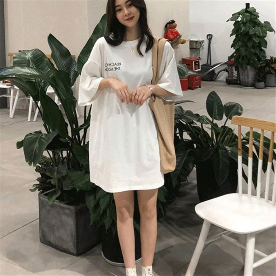 Tシャツ レディース 半袖 トップス きれいめ シャツワンピース