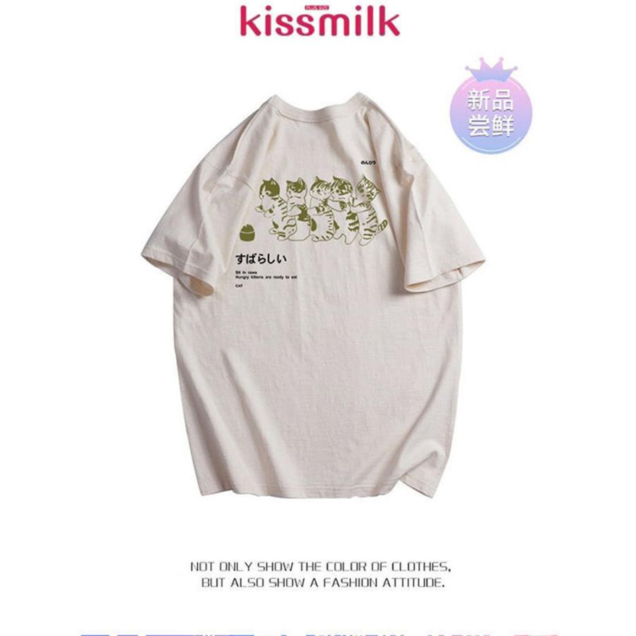 大きいサイズ レディース Tシャツ 猫 ネコ かわいい 綿100％ S〜6XL