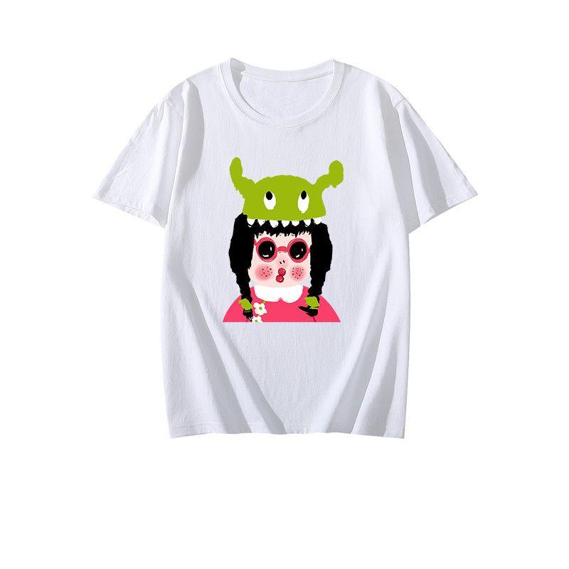 大きいサイズ  レディース Ｔシャツ 女の子 イラスト オシャレ かわいい インスタ映え S〜5XL相当 LL 2L 3L 4L 春夏｜punimasyu｜02