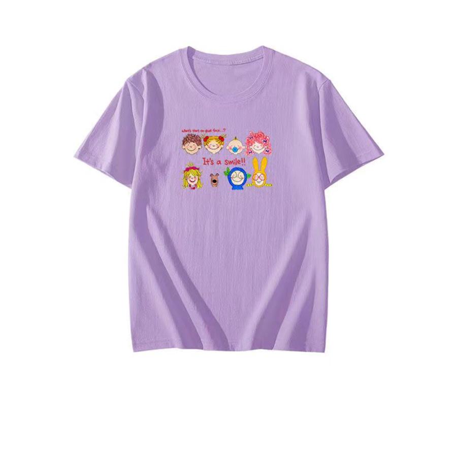 大きいサイズ レディース Tシャツ スマイル 子ども イラスト オシャレ