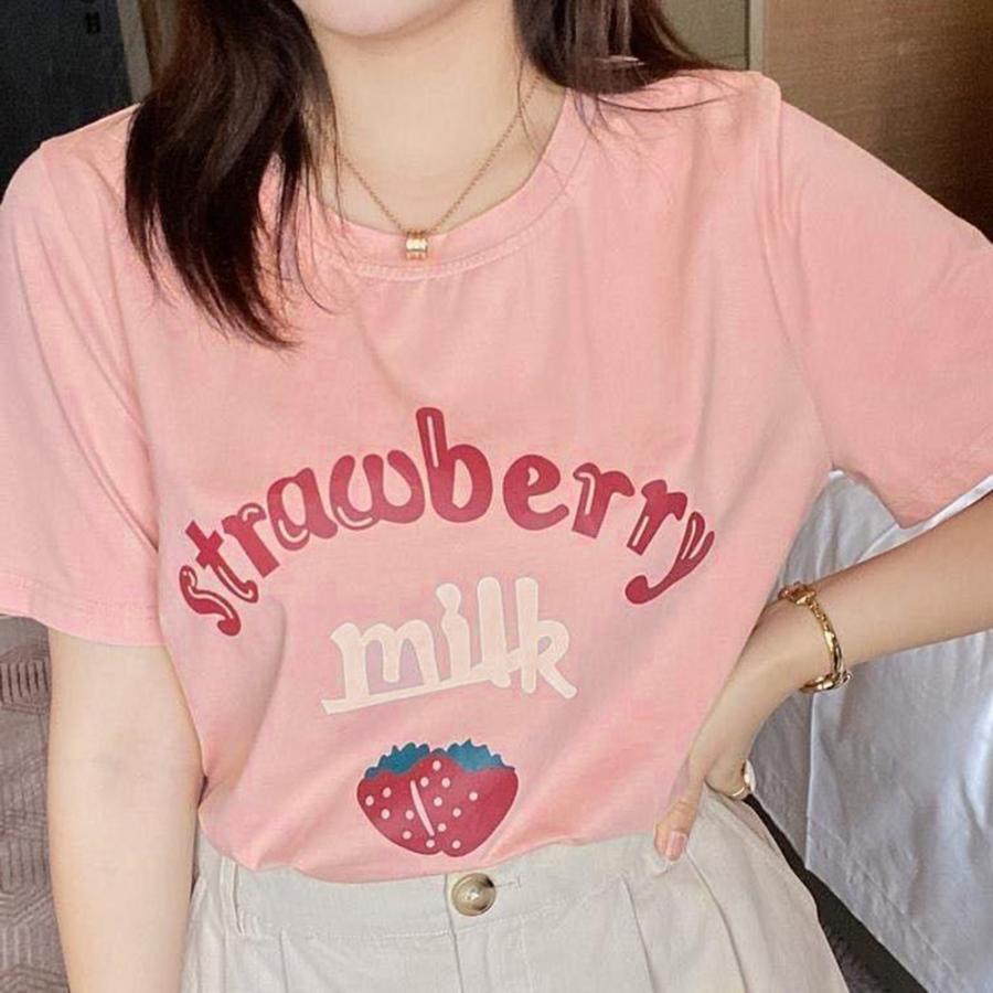 大きいサイズ レディース Tシャツ ストロベリー いちご 苺 イチゴ