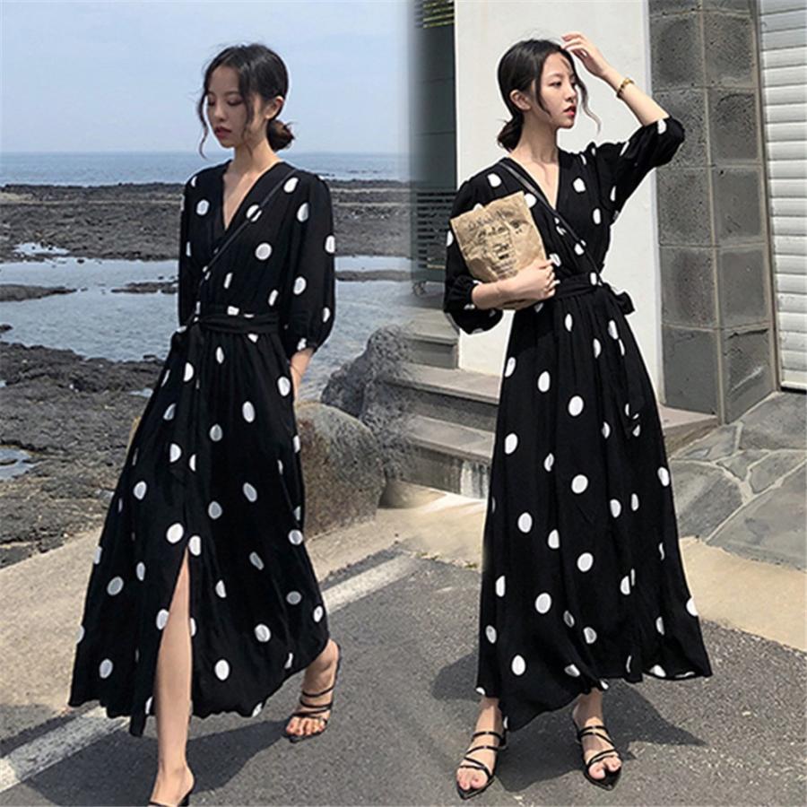 大きいサイズ レディース 水玉 ワンピース M〜4XL L LL 2L 3L 4L 大きいサイズ レディース 水玉 ワンピース M〜4XL L LL 2L 3L 4L