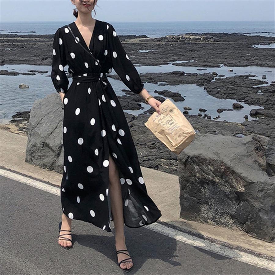 大きいサイズ レディース 水玉 ワンピース M〜4XL L LL 2L 3L 4L 大きいサイズ レディース 水玉 ワンピース M〜4XL L LL 2L 3L 4L