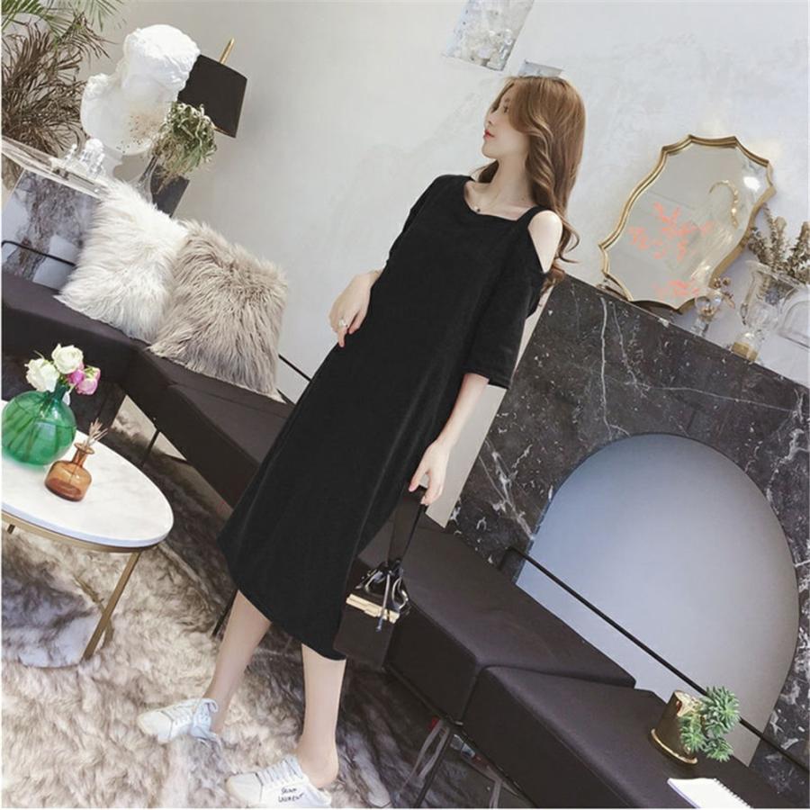 大きいサイズ ワンピース ロング レディース オフショルダー 肩開き