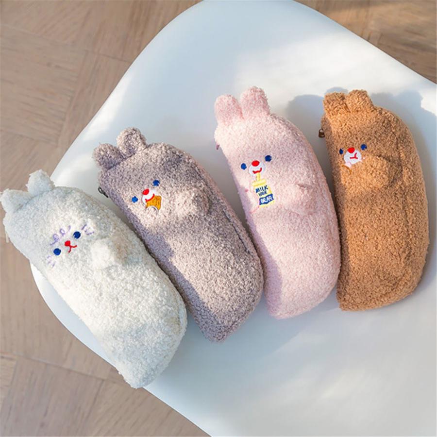 ペンケース 筆箱 ポーチ モコモコ ねこ クマ ウサギ 男女 キッズ インスタ映え 文房具 高校生 中学生 人気 おもしろ 可愛い 入学祝い 卒業式 ギフト Za 0125 A Puni Masyu Mon Cheri 通販 Yahoo ショッピング
