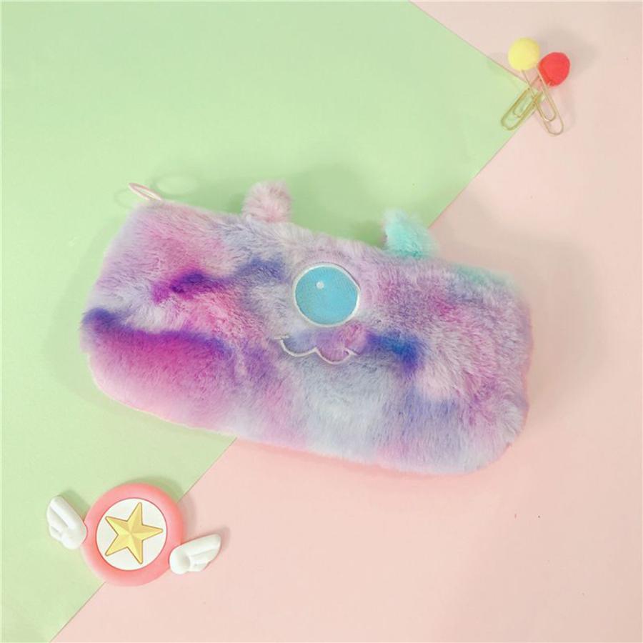 ペンケース 筆箱 コスメ ポーチ 怪獣 モンスター モコモコ インスタ