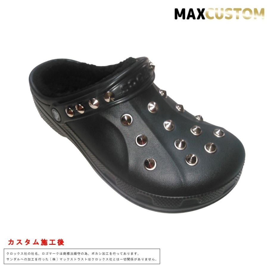 crocs 秋冬用 クロックス パンク 穴埋めスタッズ カスタム 黒 crocs 秋冬用 クロックス パンク 穴埋めスタッズ カスタム 黒
