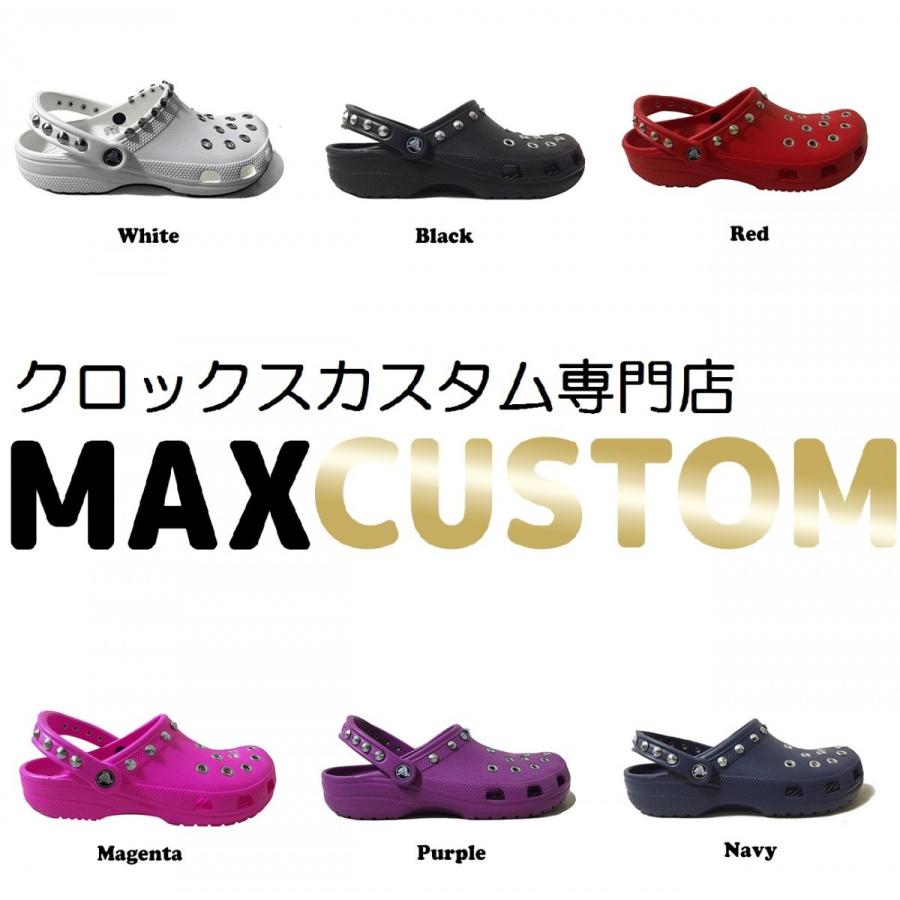 クロックス パンク カスタム クロックバンド 赤 レッド Crocs Custom サンダル メンズ レディース Red Band Silver Crocs カスタム専門店 Maxcustom 通販 Yahoo ショッピング