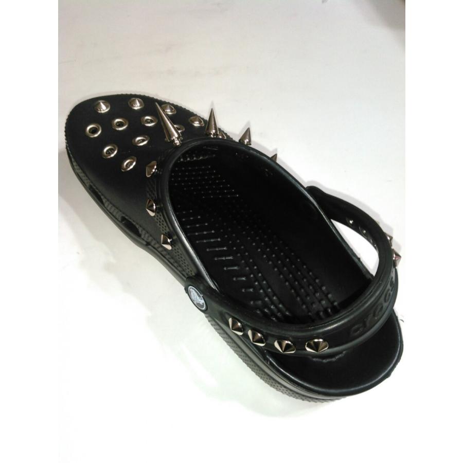 【未使用】クロックス crocs パンク カスタム　クロックバンドブラック crocs クロックス パンク カスタム クロックバンド 黒 ブラック