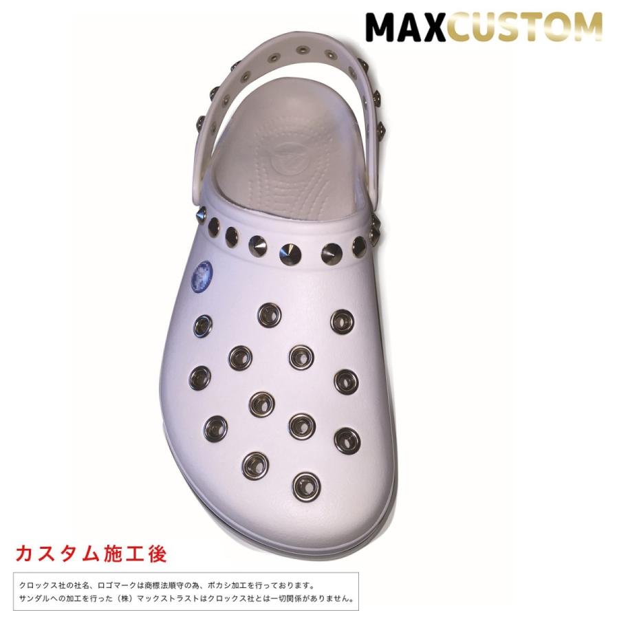 Crocs カスタマイズサンダル ホワイト crocs クロックス パンク カスタム クロックバンド 白 ホワイト