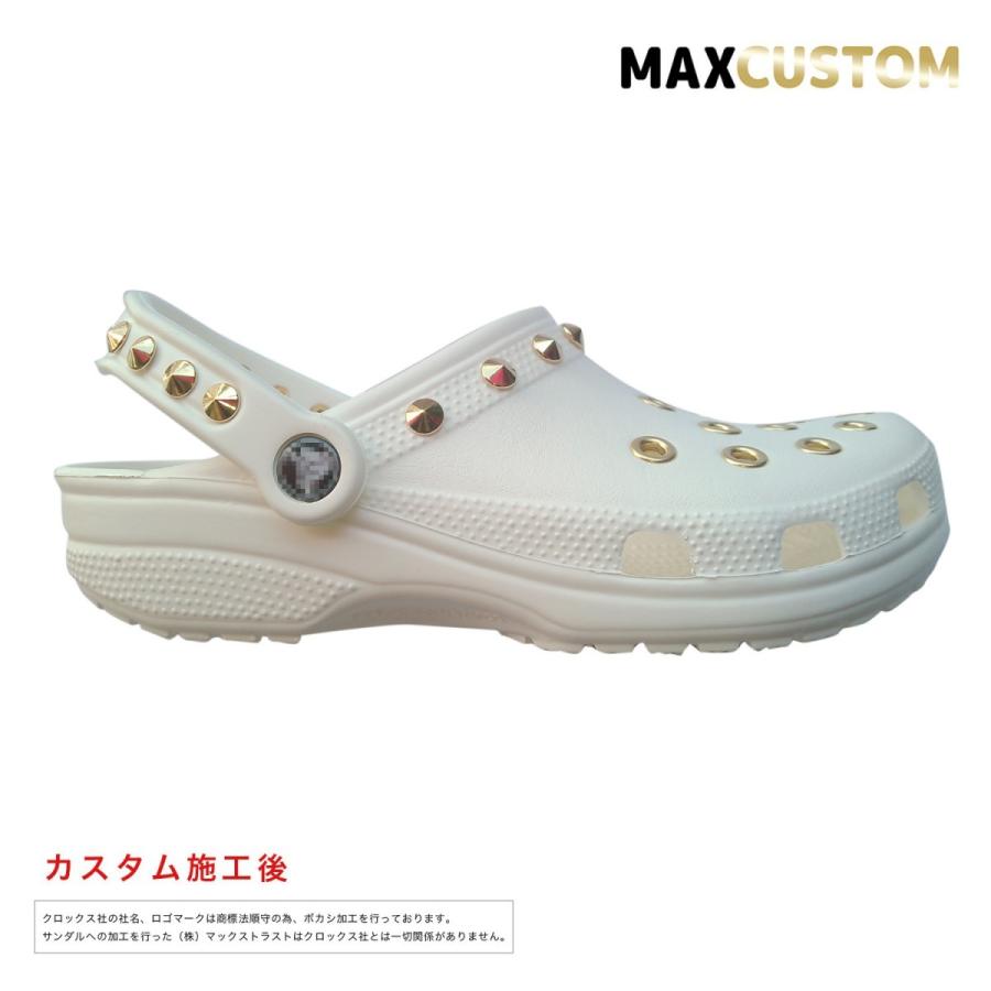 クロックス パンク カスタム クラシック（ケイマン） 純金メッキ加工 白 ホワイト crocs custom サンダル メンズ レディース :white -gold:crocs カスタム専門店 MAXCUSTOM - 通販 - Yahoo!ショッピング