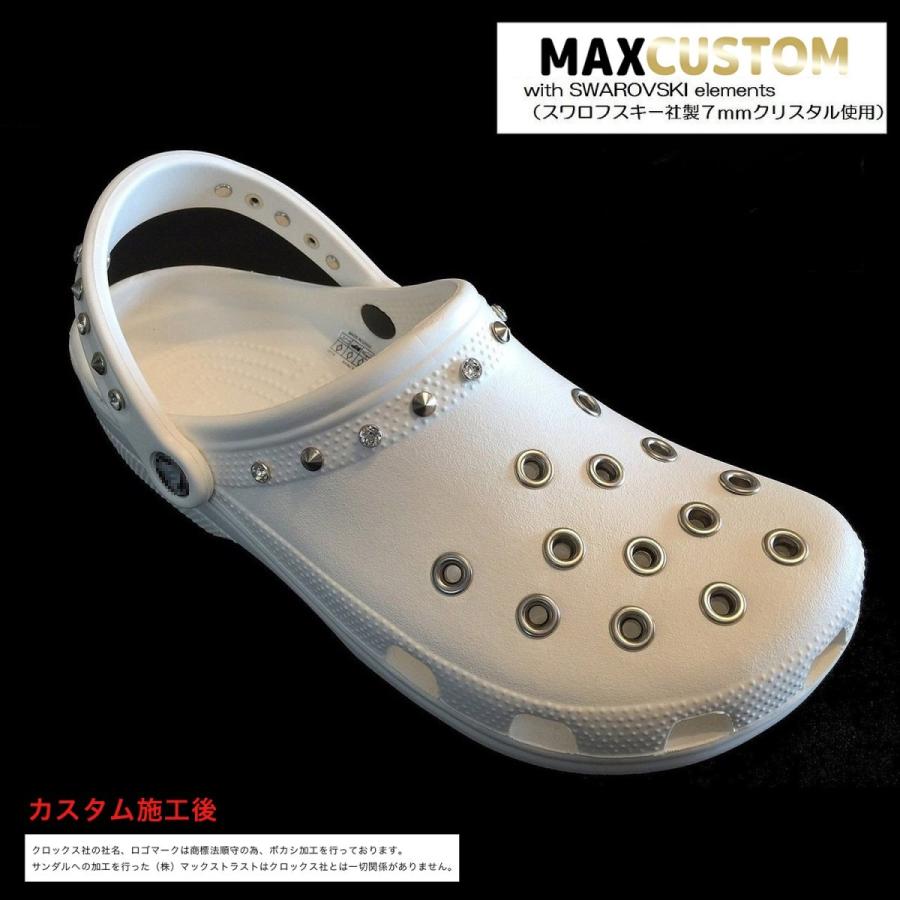 クロックス パンク カスタム スワロフスキー 白 ホワイト Crocs Custom Swarovskixpunk サンダル メンズ レディース White Silver Swaro Crocs カスタム専門店 Maxcustom 通販 Yahoo ショッピング