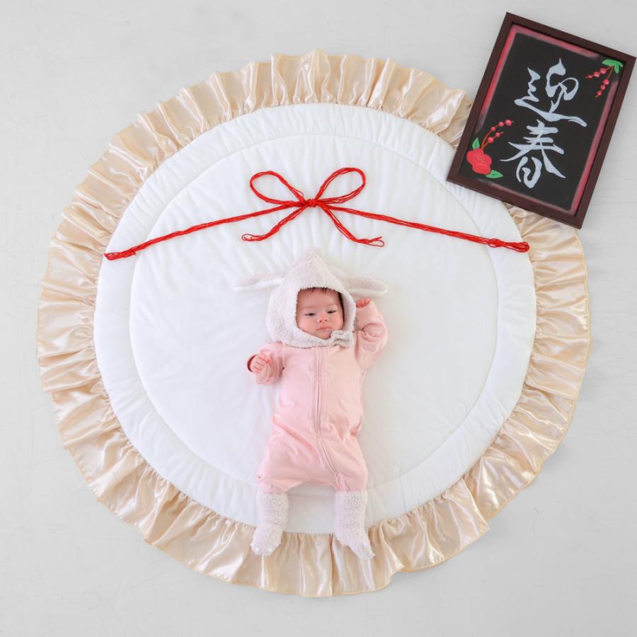 PUPPAPUPO サニーマット フリル ベビー ラグ マット 月齢フォト ごろ寝 寝相 アート プレイマット 赤ちゃん 出産祝い プレゼント 円形 ギフト プッパプーポ | PUPPAPUPO | 10