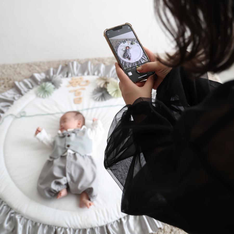 PUPPAPUPO サニーマット フリル ベビー ラグ マット 月齢フォト ごろ寝 寝相 アート プレイマット 赤ちゃん 出産祝い プレゼント 円形 ギフト プッパプーポ | PUPPAPUPO | 11