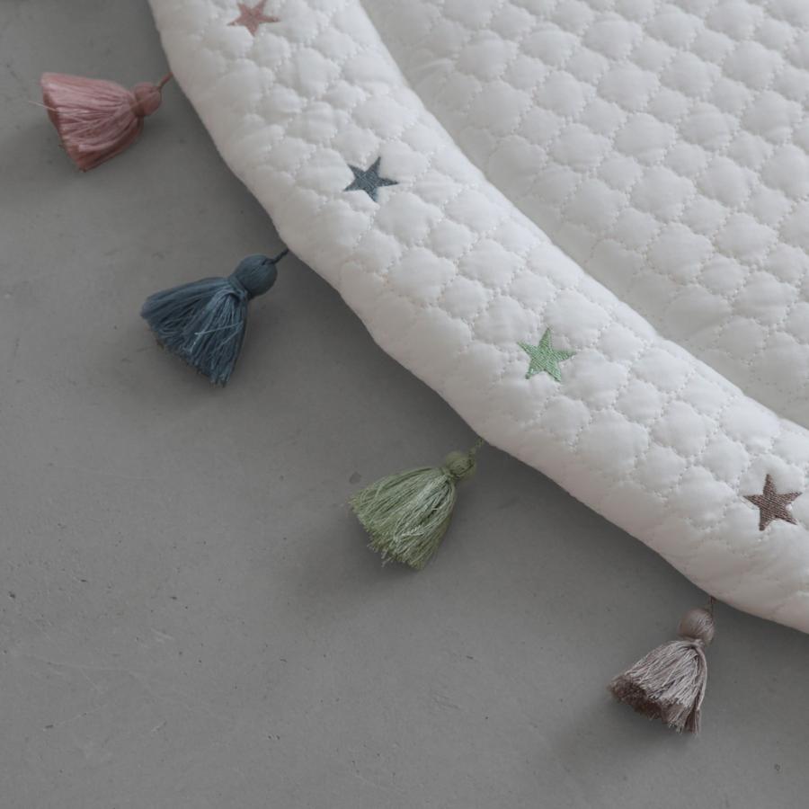 PUPPAPUPO サニーマット タッセル ベビー フリンジ ラグ プレイ マット 月齢フォト ごろ寝 寝相 アート 赤ちゃん 出産祝い プレゼント 円形 ギフト プッパプーポ | PUPPAPUPO | 04