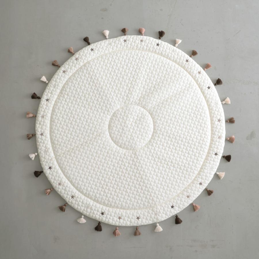 PUPPAPUPO サニーマット イブルマット　月例フォト　ラウンドマット PUPPAPUPO（プッパプーポ） サニーマット タッセル ベビー フリンジ