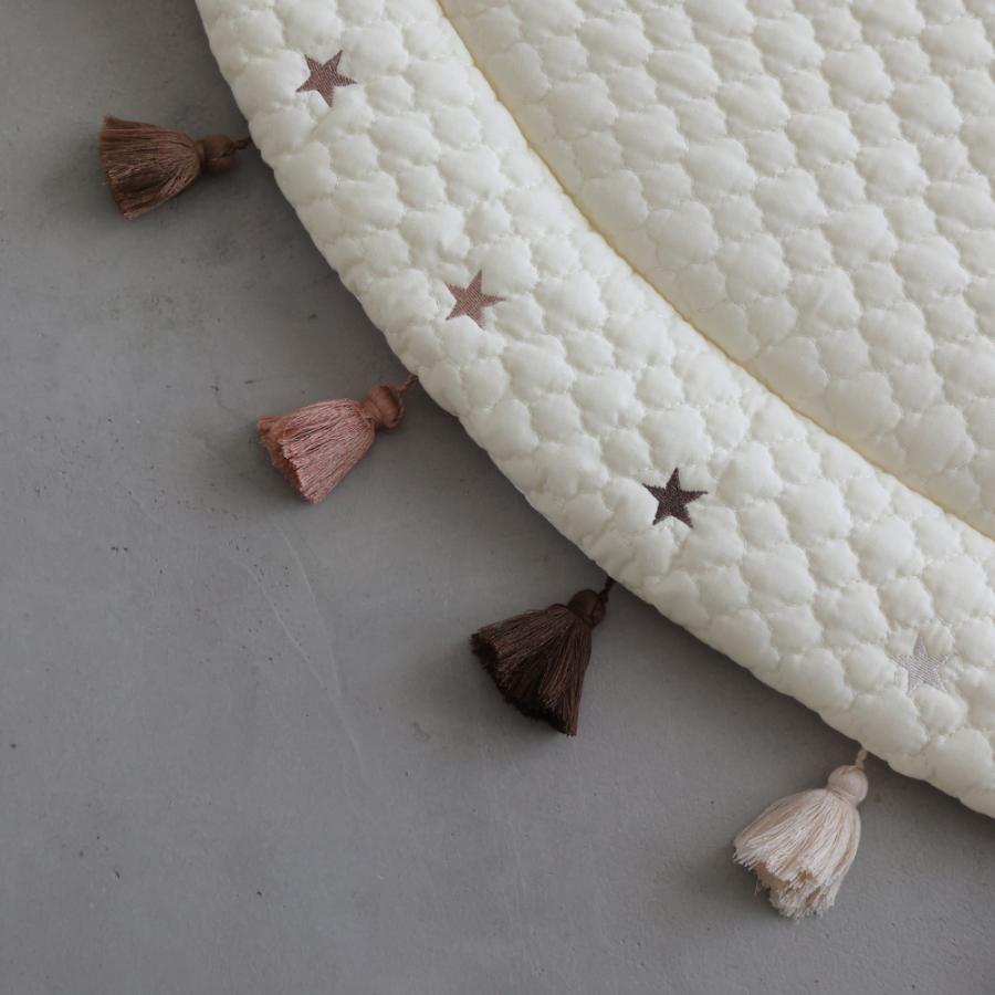 PUPPAPUPO サニーマット タッセル ベビー フリンジ ラグ プレイ マット 月齢フォト ごろ寝 寝相 アート 赤ちゃん 出産祝い プレゼント 円形 ギフト プッパプーポ | PUPPAPUPO | 07