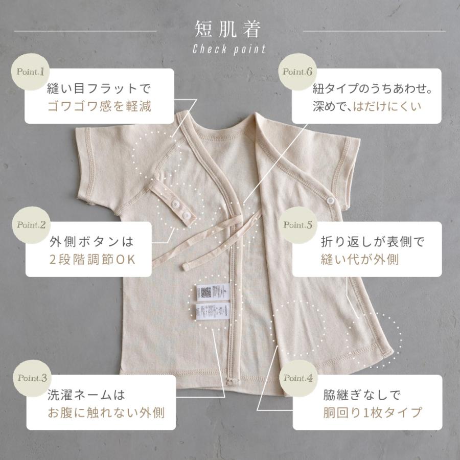 【新品】新生児肌着　セット PUPPAPUPO 新生児肌着 5枚組 綿100% 年中素材 ボタン 短肌着