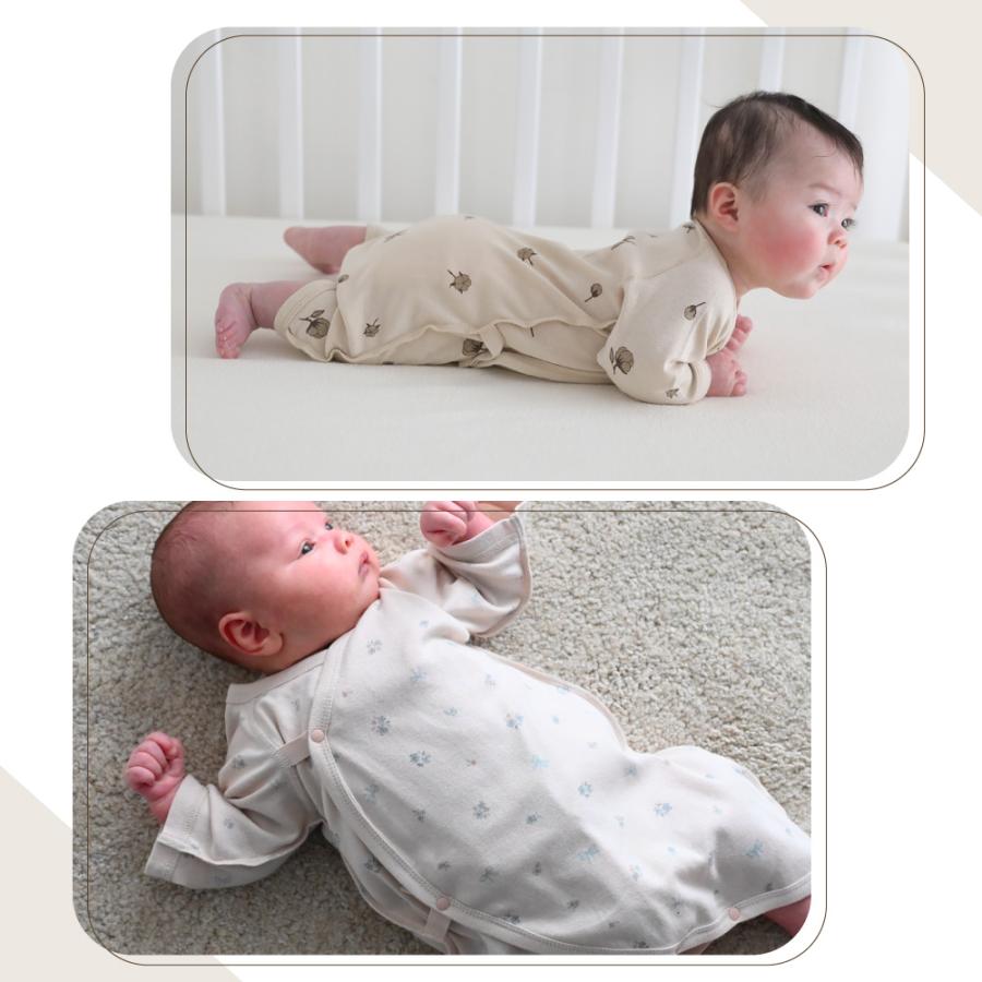 PUPPAPUPO ベビー肌着 新生児肌着 5枚組 綿100% 年中素材 短肌着 コンビ 肌着 出産準備 セット 半袖 長袖 男の子 女の子 赤ちゃん ベビー 新生児 プッパプーポ | PUPPAPUPO | 09