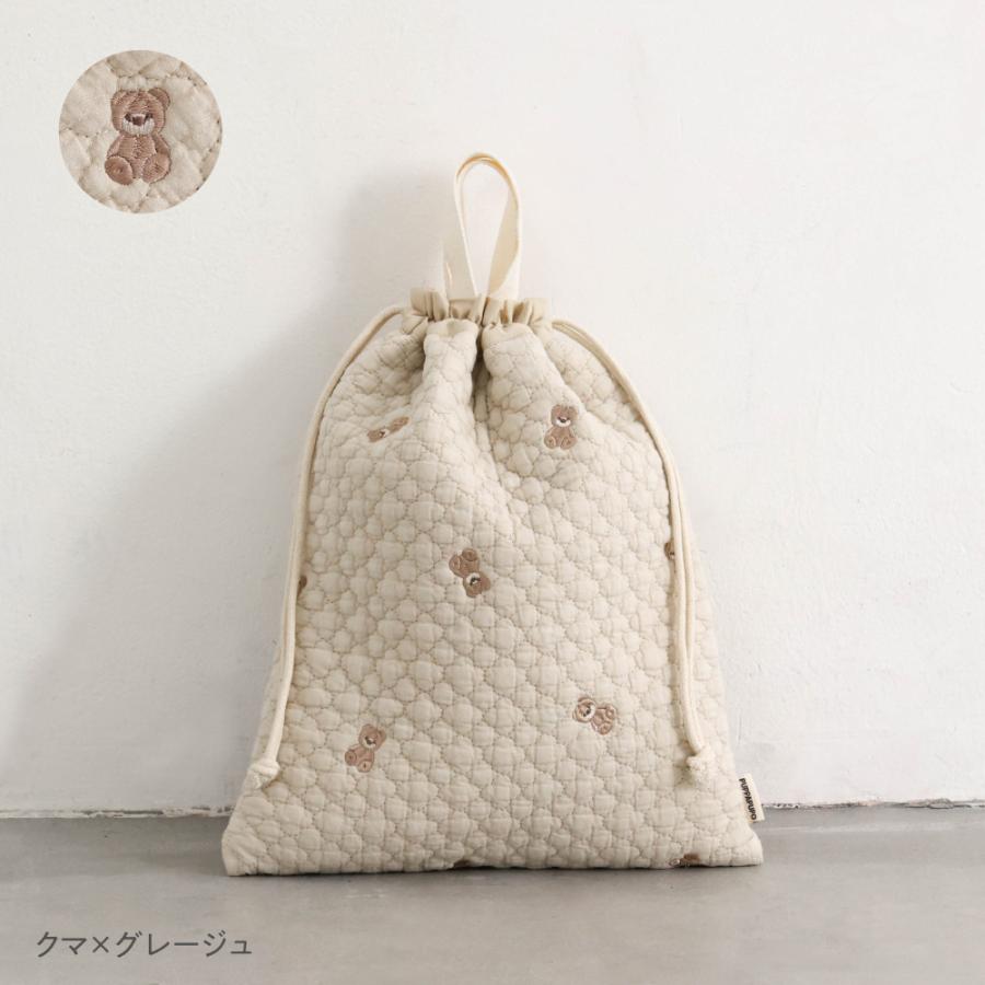ヌビ お着替え袋 体操着袋 イブル ブルー イルカ 水色 ベージュ