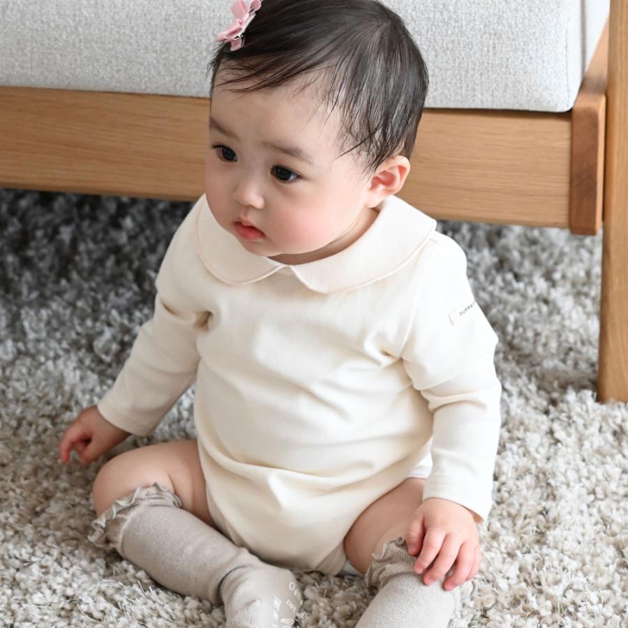 ベビー服 ロンパース 長袖 丸襟 ロンパース