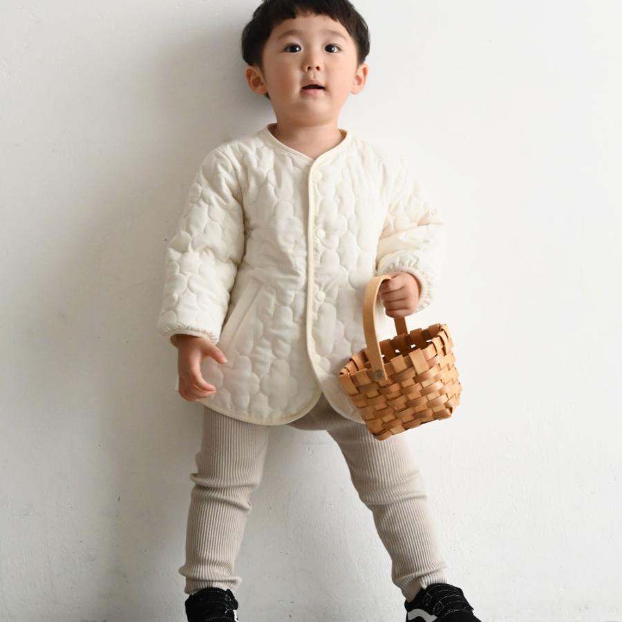 【極美品】✨ポロ ホワイト キルティングダウンジャケット　キッズ160 S相当 PUPPAPUPO（プッパプーポ） 【撥水】 洗える ノーカラー キルティング