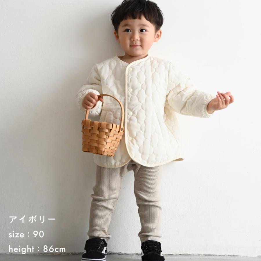 【極美品】✨ポロ ホワイト キルティングダウンジャケット　キッズ160 S相当 PUPPAPUPO（プッパプーポ） 【撥水】 洗える ノーカラー キルティング