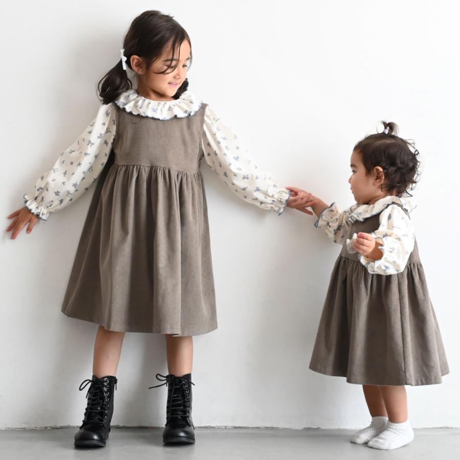 PUPPAPUPO（プッパプーポ） 衿フリル 長袖 ロンパース シンプル ニュー