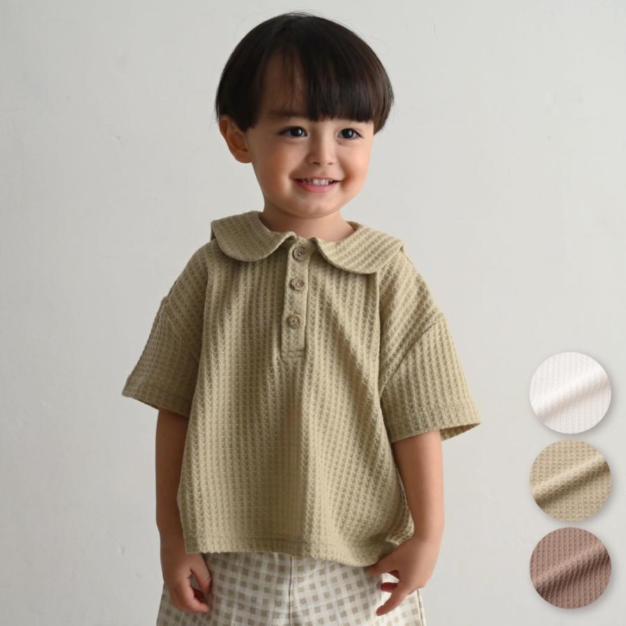 PUPPAPUPO（プッパプーポ） セーラーカラー 半袖 Tシャツ ニットソー