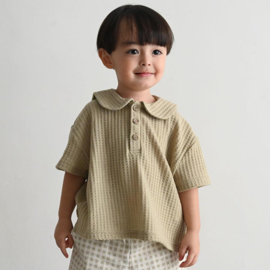 PUPPAPUPO（プッパプーポ） セーラーカラー 半袖 Tシャツ ニットソー