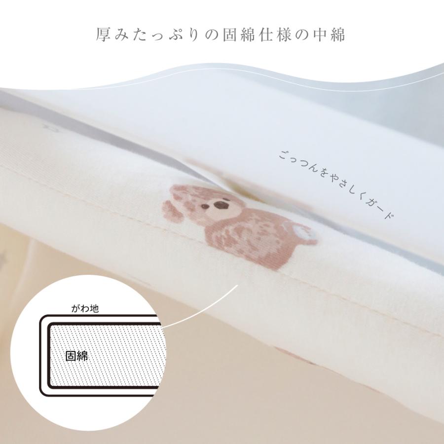 厚みたっぷり ベビーベッドガード ミニサイズ 60 90cm 天竺ニット 綿100 ベビーベッド用 ごっつん防止 ベッドバンパー Puppapupo 通販 Yahoo ショッピング