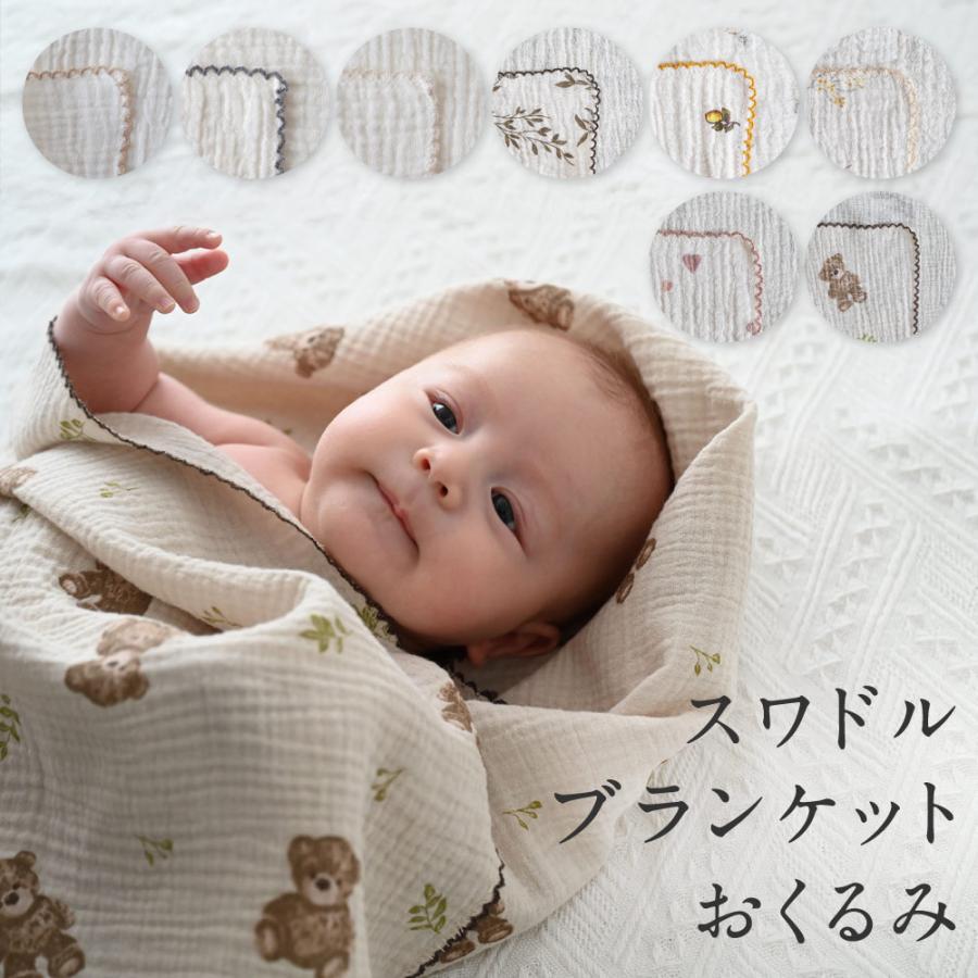 PUPPAPUPO スワドルブランケット 100×100cm 【2重ガーゼ】 綿100 PUPPAPUPO スワドルブランケット 100×100cm 【2重ガーゼ】 綿100