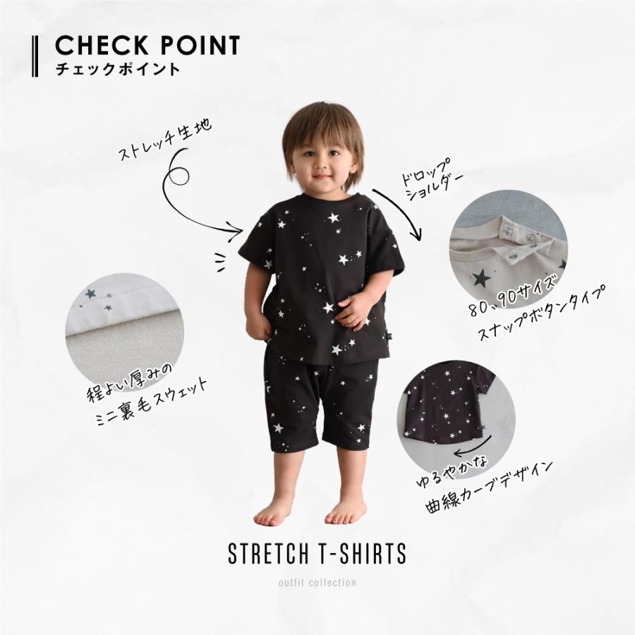 Puppapupo ストレッチ Tシャツ 半袖 80 90 100 110 ベビー服 子供服 無地 クルーネック プリント 総柄 星 花 柄 スター フラワー プッパプーポ Puppapupo 通販 Yahoo ショッピング