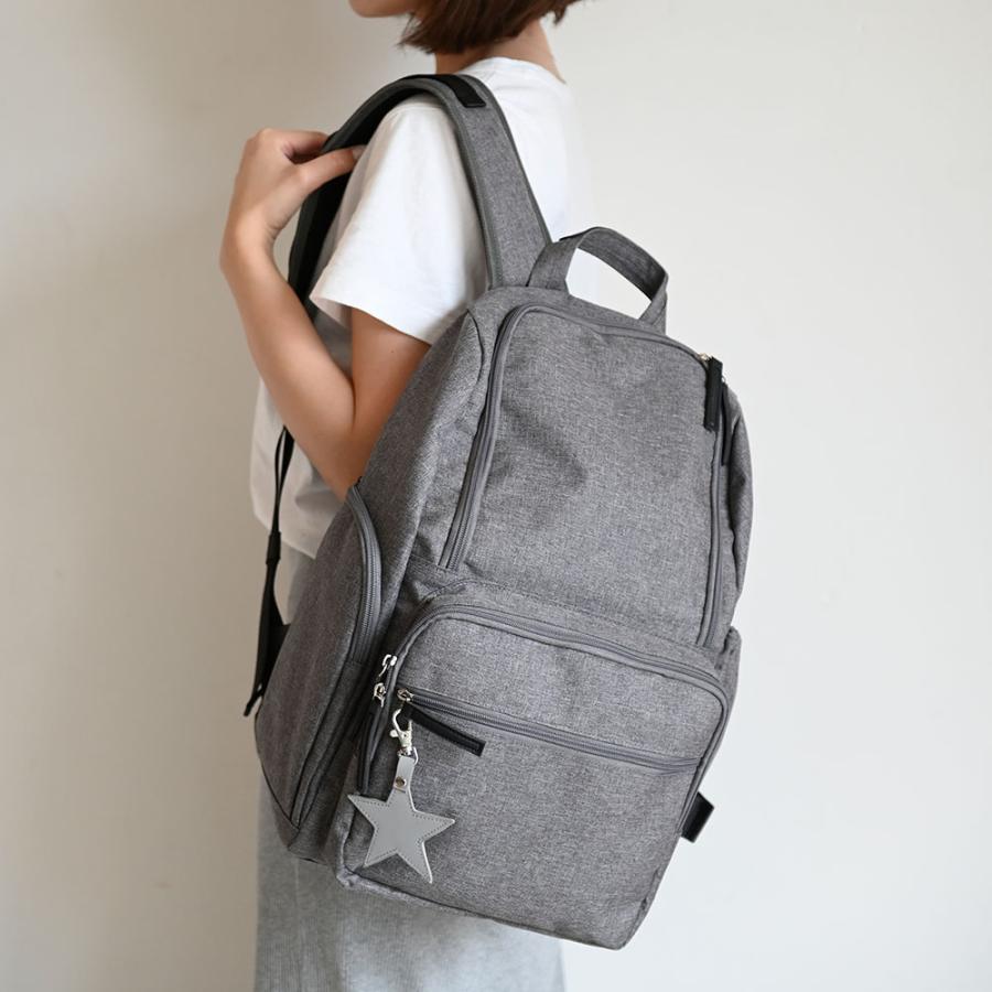 マザーズリュック リフレクタースターチャーム付き マザーズバッグ 背面ポケット 大容量 軽量 おしゃれ リュック バッグ Puppapupo 通販 Yahoo ショッピング