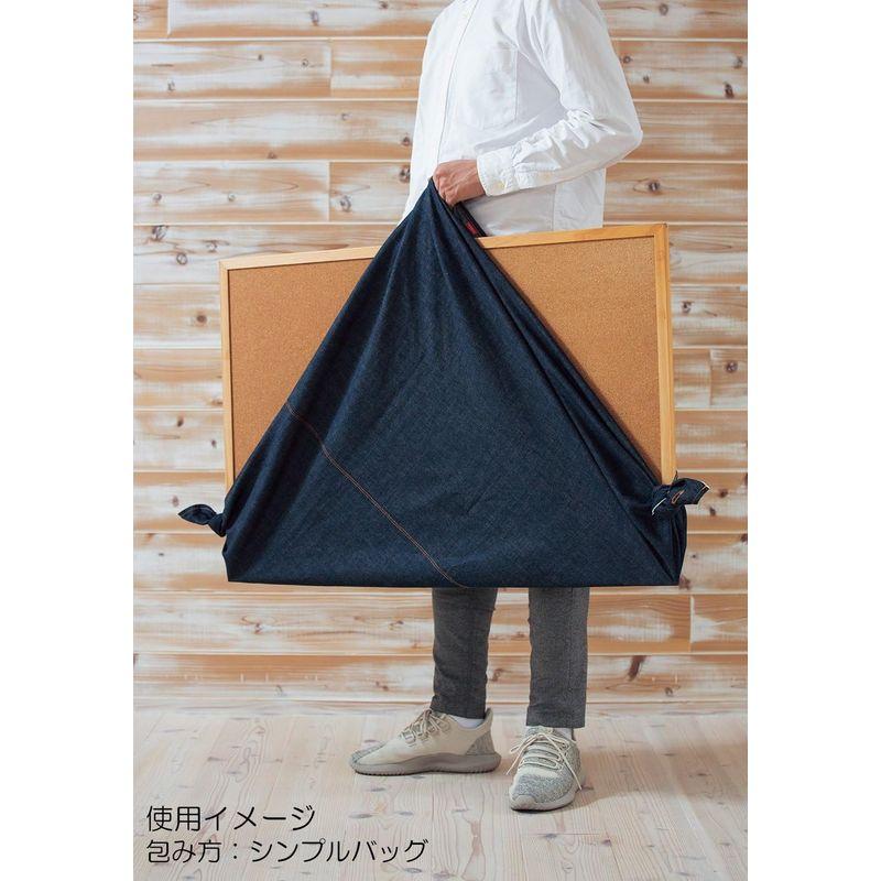 なな　４本　箱入 むす美 風呂敷 ふろしき 大判 115cm デニム (箱入り) ワンウォッシュ