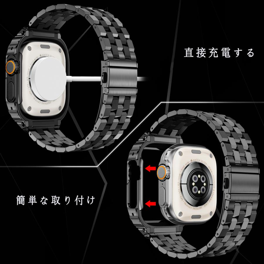 Apple Watch Ultra バンド 保護ケース付き 49mm アップルウォッチ 高級
