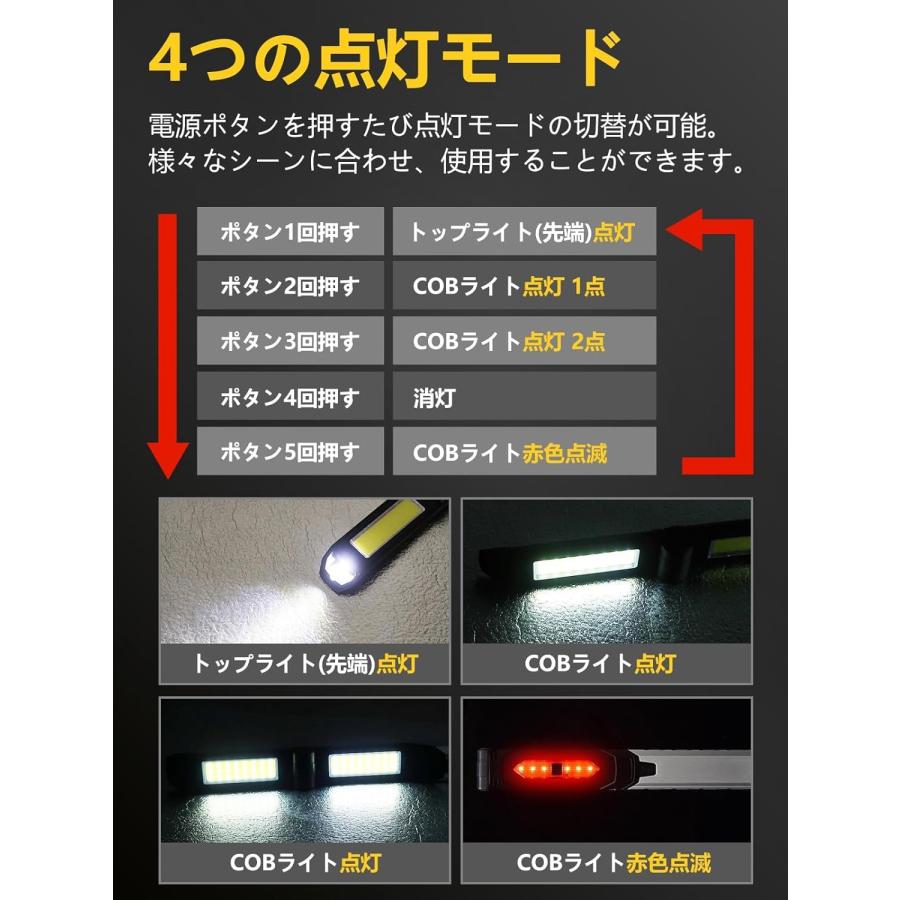 作業灯 ワークライト led 充電式 ハンディライト2000ルーメン