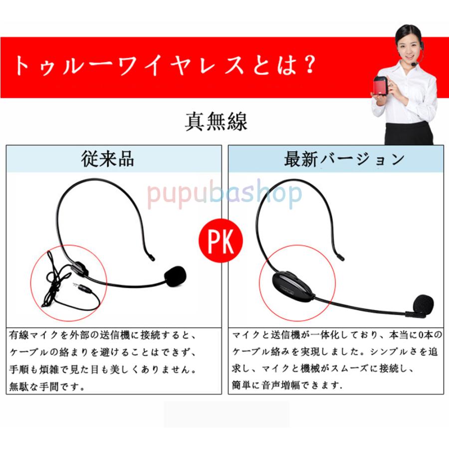 拡声器 ポータブル ハンズフリー ヘッドセット 小型拡声 マイク 付