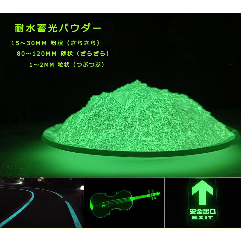 耐水蓄光パウダー 10~30μm 1000g 青緑色 青色 高輝度 長時間