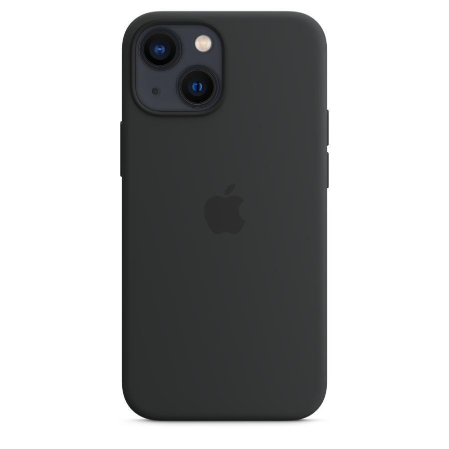 純正 iPhone13 mini シリコンケース ミッドナイトブラック 黒 MagSafe
