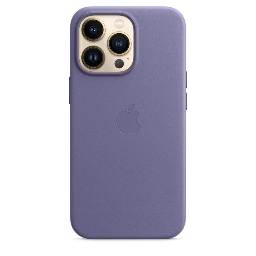 【新品】純正 iPhone 13 Pro レザーケース・ウィステリア① 純正 iPhone13 Pro レザーケース ウィステリア MagSafe対応 アップル