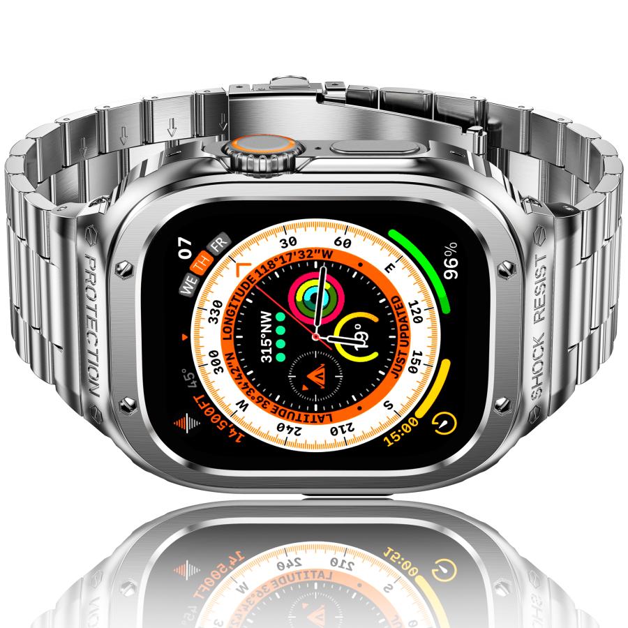 Apple Watch Ultra バンド 保護ケース付き 49mm アップルウォッチ Ultra バンド 49mm 高級 ステンレス おしゃれ  メンズ 49mm かっこいい : cbo01 : mitakishop - 通販 - Yahoo!ショッピング
