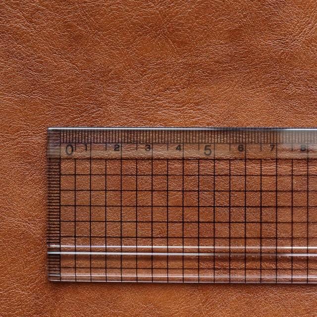 日本製 合皮 シート 生地 シワあり加工 茶色（ブラウン） : 業務用