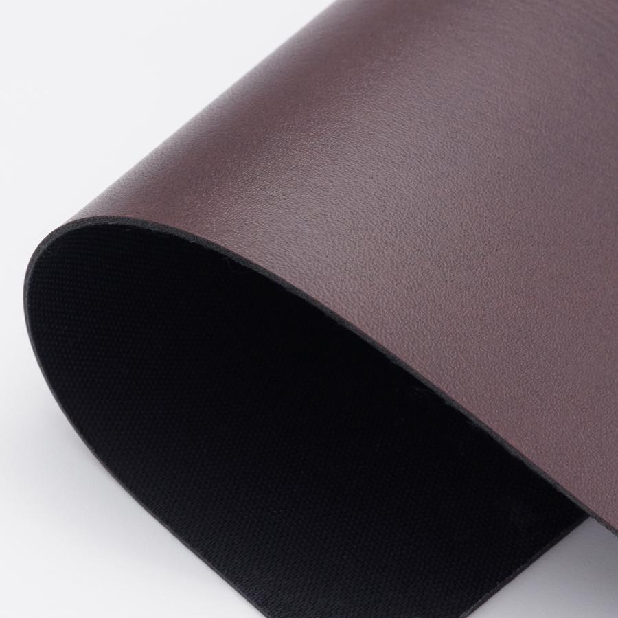 日本製 合皮 シート 生地 厚手：ハードタッチ こげ茶色（ダーク