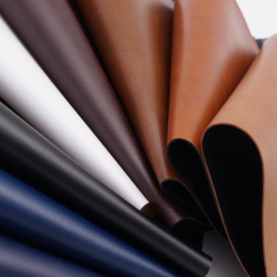 日本製 合皮 シート 生地 厚手：ハードタッチ こげ茶色（ダーク