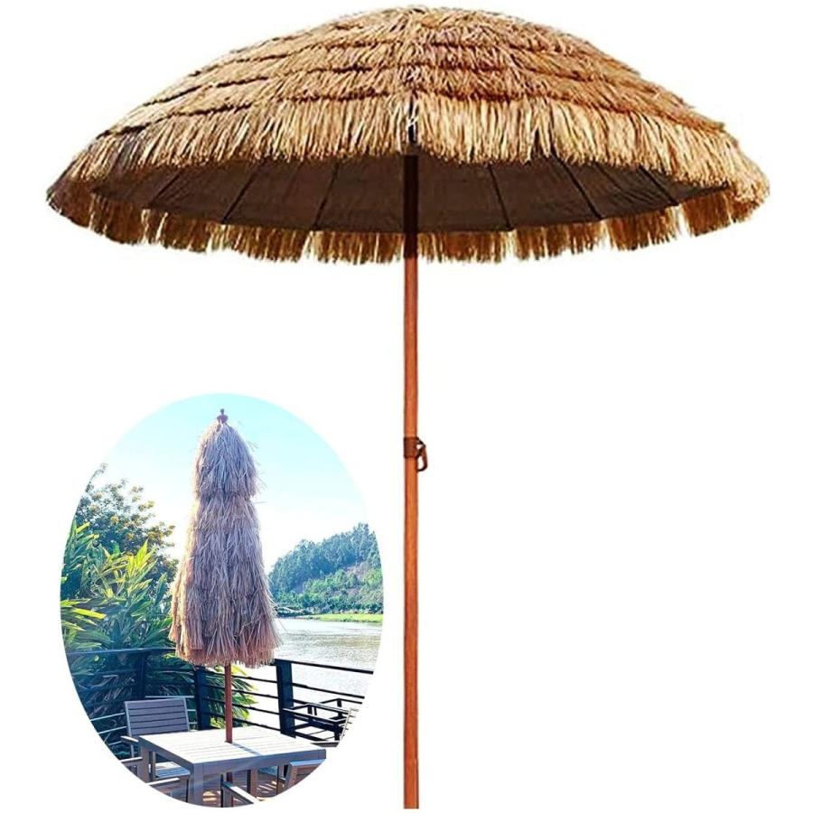 Uvカット わらぶきパーティーパラソル ガーデンファニチャー プールに最 芝生 新世代マルシェ Uvカット 裏庭 屋外パラソル ガーデンパラソル160cmビーチパラソル 庭 ガーデニング 庭 パティオパラソル デッキ